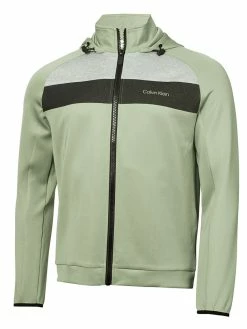 Calvin Klein Fracture Hooded Full Zip - Cameo Green