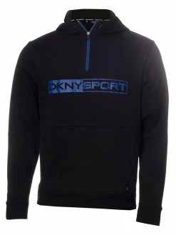 DKNY Sport Bergen Beach 1/4 Zip Hoodie - Black