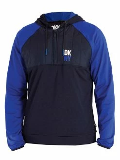 DKNY Golf Colourblock Hybrid Hoodie - Navy/Blue