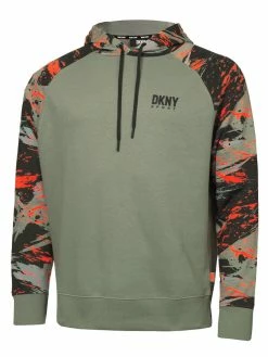 DKNY Sport Gybe Terry Hoodie - Military/Brushstroke