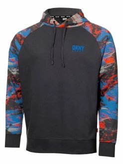 DKNY Sport Gybe Terry Hoodie - Slate Brushstroke