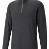 Puma YouV Golf 1/4 Zip - Puma Black -Deals Golf Apparel Store jumper pu320539105200220men20black 1 21606.1676287104