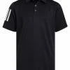 Adidas JR Boy's 3-Stripes Polo Shirt - Black