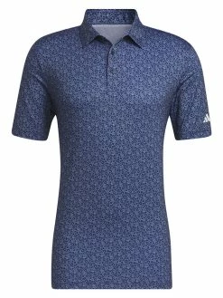 Adidas Ultimate365 Allover Print Golf Polo Shirt - Collegiate Navy