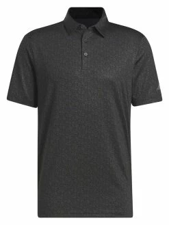 Adidas Ultimate365 Allover Print Golf Polo Shirt - Black