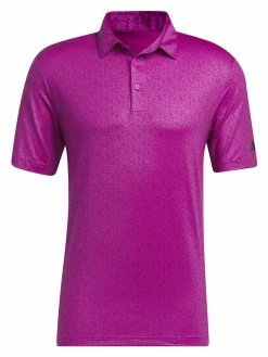 Adidas Ultimate365 Allover Print Golf Polo Shirt - Lucid Fuchsia
