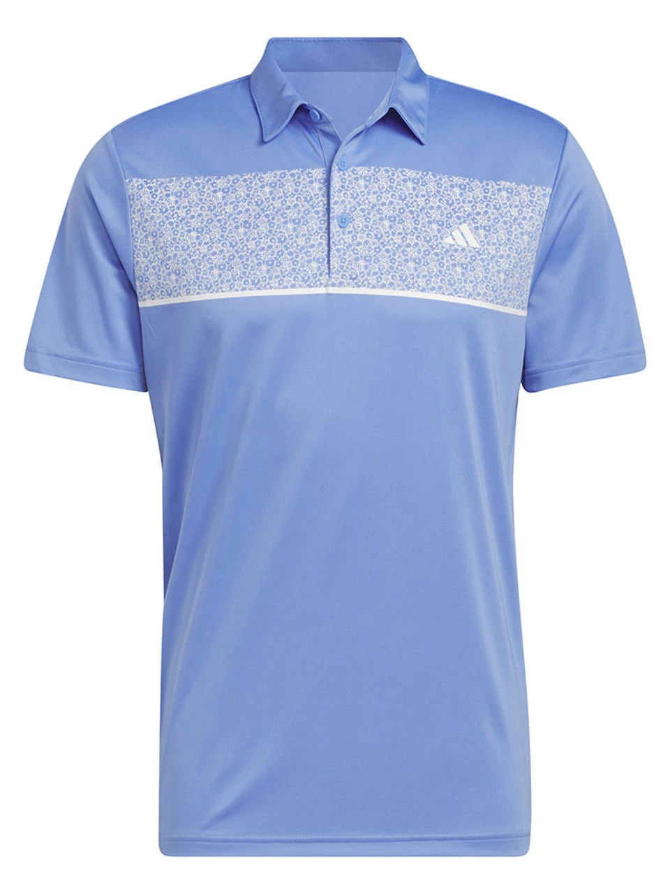 Adidas Chest-Print Polo Shirt - Blue Fusion 3 Adidas Chest-Print Polo Shirt - Blue Fusion