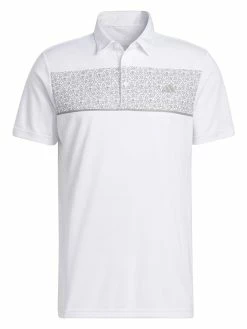 Adidas Chest-Print Polo Shirt - White