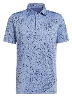 Adidas Jacquard Golf Polo Shirt - Blue Fusion/Collegiate Navy/Lucid Blue