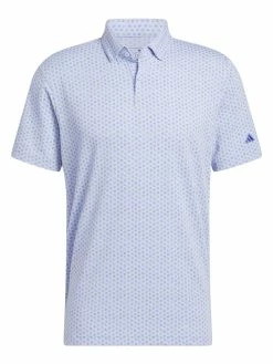 Adidas Go-To Print Golf Polo Shirt - Blue Dawn