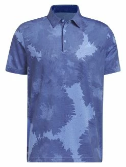 Adidas Flower Mesh Golf Polo Shirt - Blue Fusion/Collegiate Navy