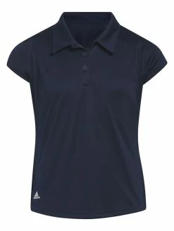 Adidas JR Girls' Performance Primegreen Polo Shirt - Collegiate Navy