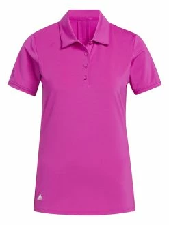 Adidas Women's Ultimate365 Solid Polo Shirt - Lucid Fuchsia