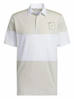 Adidas Adicross Block Golf Polo Shirt - Clear Brown