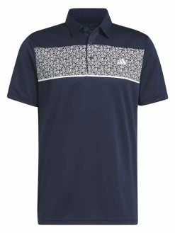 Adidas Chest-Print Polo Shirt - Collegiate Navy