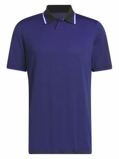 Adidas Ultimate365 Tour PRIMEKNIT Golf Polo Shirt - Black/Lucid Blue