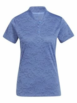 Adidas Women's Jacquard Golf Polo Shirt - Blue Fusion