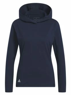 Adidas W Ultimate365 Printed 1/4-Zip Mock-Neck Golf Polo Shirt - Navy/Blue