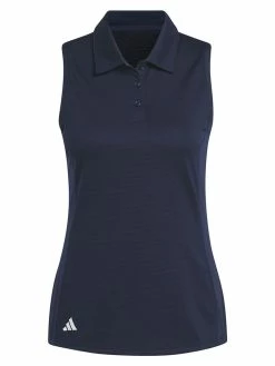 Adidas Women's Texture Sleeveless Golf Polo Shirt - Collegiate Navy