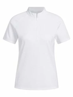 Adidas Women's Textured Golf Polo Shirt - White