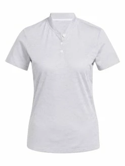 Adidas Women's Jacquard Golf Polo Shirt - White