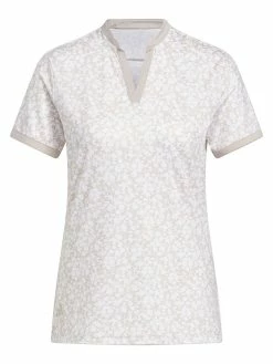 Adidas Women's Ultimate365 Golf Polo Shirt - Wonder Taupe/White