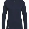 Adidas Women's Quarter-Zip Long Sleeve Golf Polo Shirt - Collegiate Navy -Deals Golf Apparel Store shirt ad320hy397420ldy20navy 1 70823.1673432688