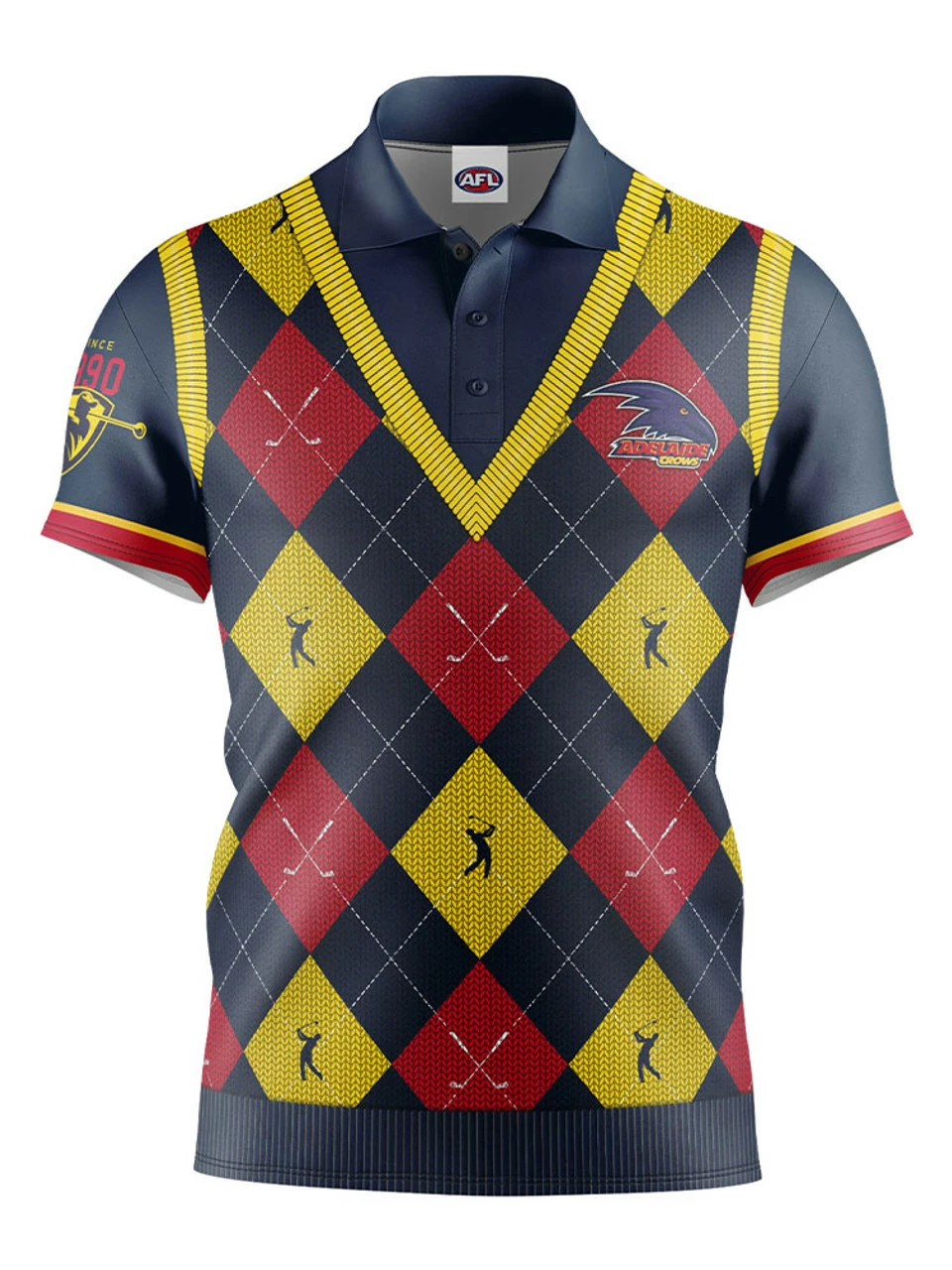 Official AFL Fairway Golf Polo Shirt - Adelaide Crows 3 Official AFL Fairway Golf Polo Shirt - Adelaide Crows