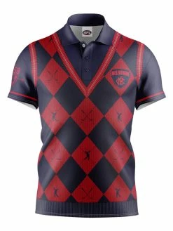 Official AFL Fairway Golf Polo Shirt - Melbourne Demons