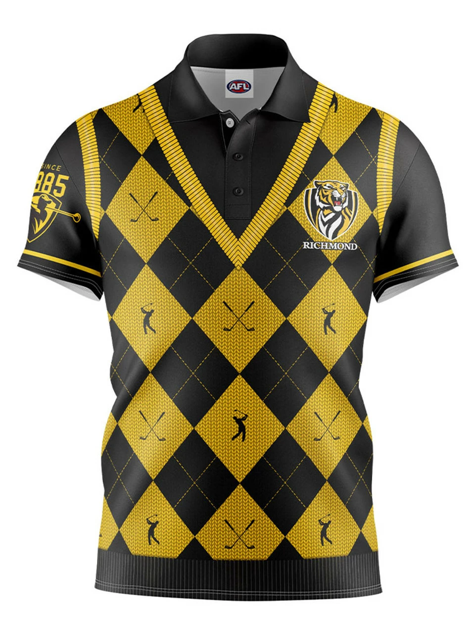 Official AFL Fairway Golf Polo Shirt - Richmond Tigers 3 Official AFL Fairway Golf Polo Shirt - Richmond Tigers