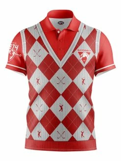 Official AFL Fairway Golf Polo Shirt - Sydney Swans