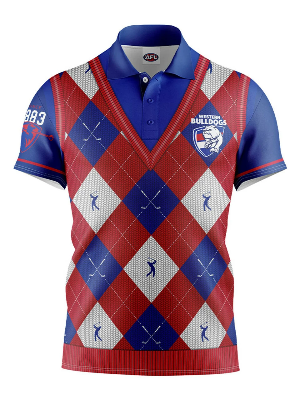Official AFL Fairway Golf Polo Shirt - Western Bulldogs 3 Official AFL Fairway Golf Polo Shirt - Western Bulldogs