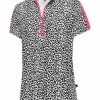 Birdee Sport Women's Cheeta Short Sleeve Top - Hot Pink Animal -Deals Golf Apparel Store shirt bs220bs95220cpk20ldy20pink 1 83034.1667758225