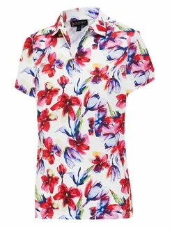 Birdee Sport Women's Flora Short Sleeve Top - Floral Print