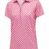 Birdee Sport Women's Lattice Short Sleeve Top - Pink/White 1 Birdee Sport Women's Lattice Short Sleeve Top - Pink/White -Deals Golf Apparel Store shirt bs220bs95720whp20ldy20pink 1 25902.1667758224
