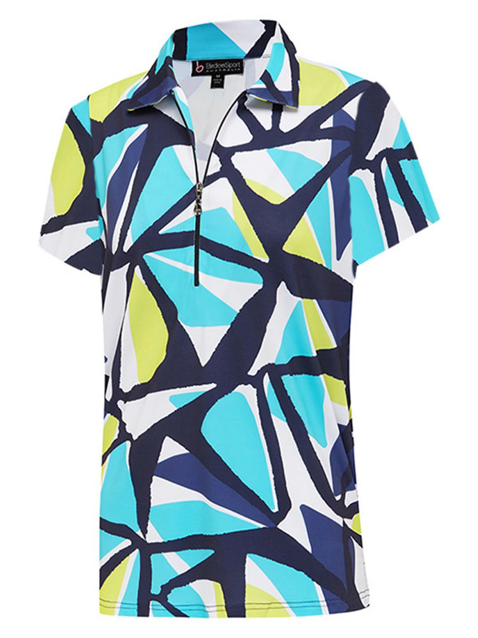 Birdee Sport Birdee Plus Women's Azure Short Sleeve Top - Abstract Print 3 Birdee Sport Birdee Plus Women's Azure Short Sleeve Top - Abstract Print