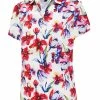 Birdee Sport Birdee Plus Women's Flora Short Sleeve Top - Floral Print -Deals Golf Apparel Store shirt bs220bs96620flo20ldy20multi 1 05219.1667758226