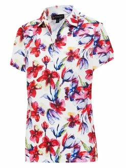 Birdee Sport Birdee Plus Women's Flora Short Sleeve Top - Floral Print
