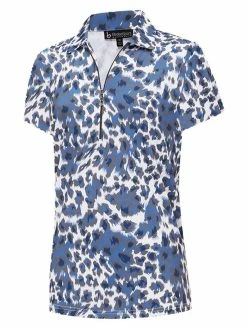 Birdee Sport Birdee Plus Women's Rosheen Short Sleeve Top - Navy Animal