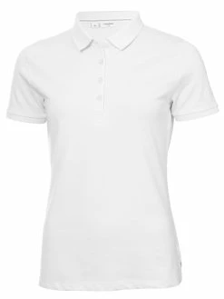 Calvin Klein W Performance Cotton Pique Polo - White