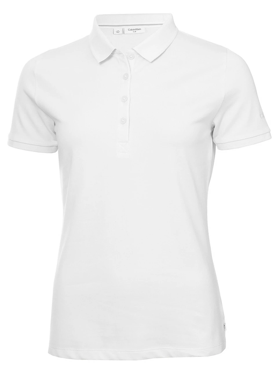 Calvin Klein W Performance Cotton Pique Polo - White 3 Calvin Klein W Performance Cotton Pique Polo - White