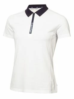 Calvin Klein Women's Raquette Polo - White/Navy