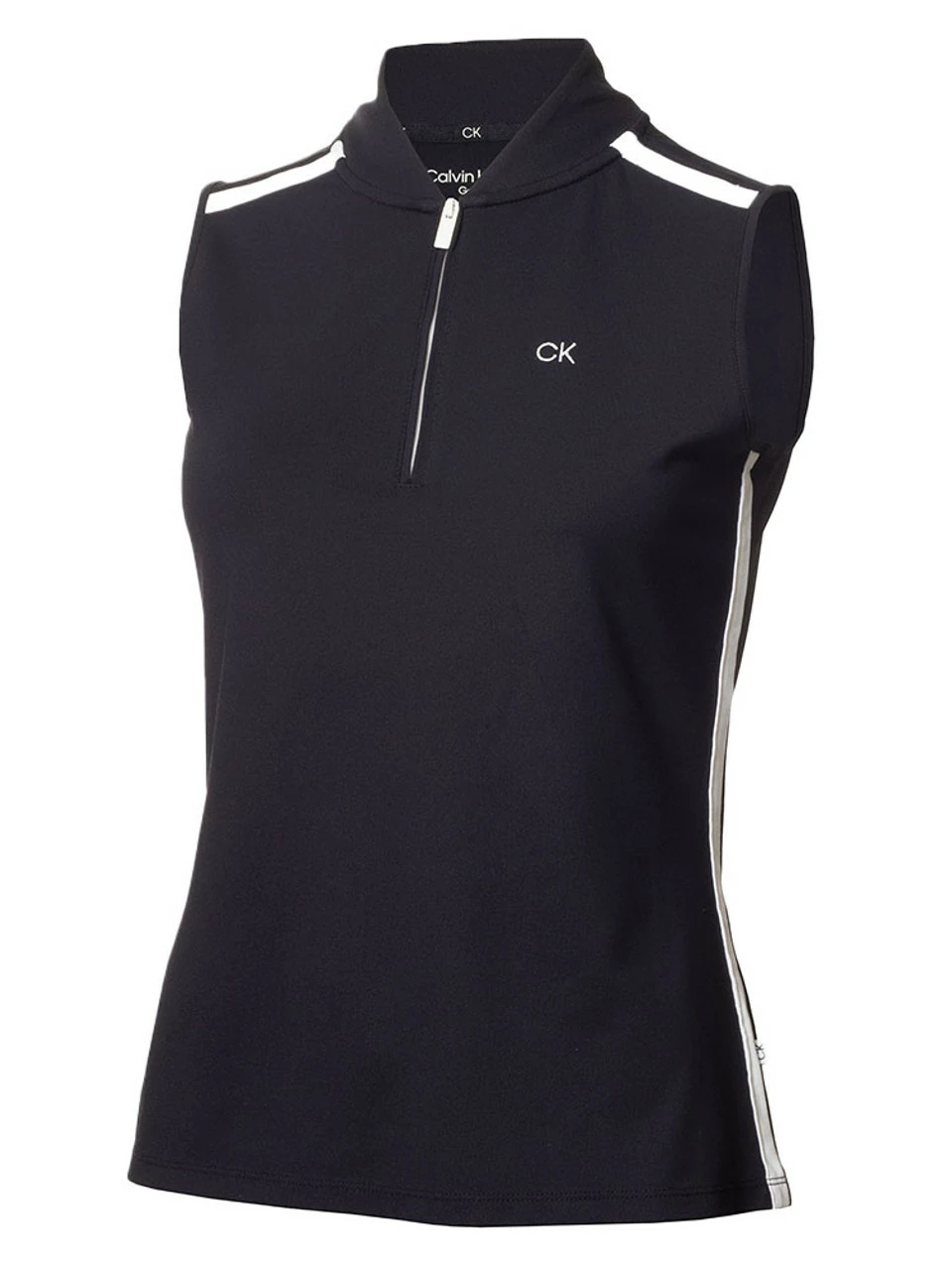 Calvin Klein Women's Chenang Sleeveless Polo - Navy/White 3 Calvin Klein Women's Chenang Sleeveless Polo - Navy/White