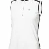 Calvin Klein Women's Chenang Sleeveless Polo - White/Navy -Deals Golf Apparel Store shirt ck320ckls2378120ldy20white 1 33022.1671533213