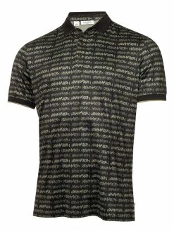 Calvin Klein Signature Polo - Black/Cameo Green