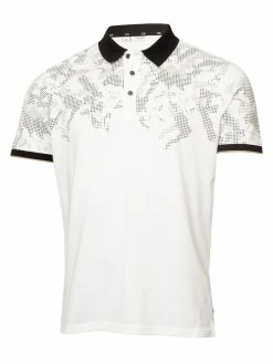 Calvin Klein Nashua Printed Polo - White/Black