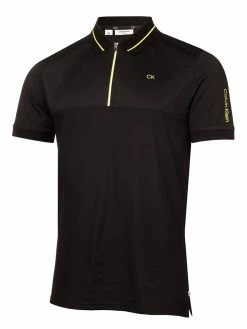 Calvin Klein Whitman Zipped Polo - Black