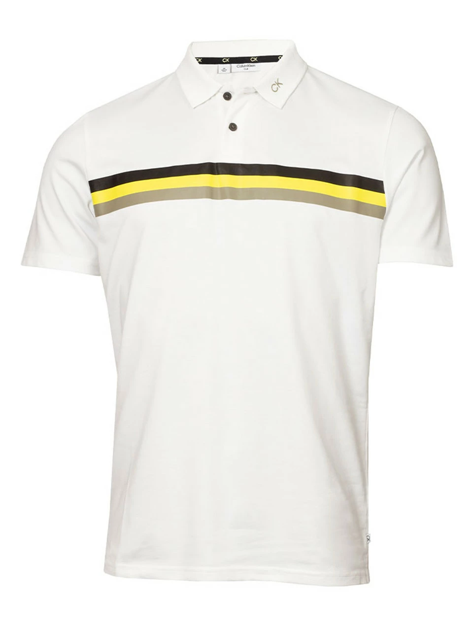 Calvin Klein Parker Polo - White/Acid Yellow 3 Calvin Klein Parker Polo - White/Acid Yellow