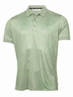 Calvin Klein Tie Dye Print Polo - Cameo Green