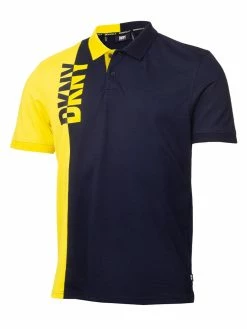 DKNY Golf City Polo - Yellow/Navy